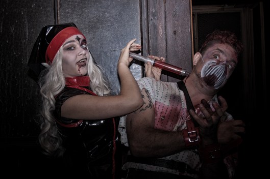 kinky PVC nurse vampireblood asylum patient
